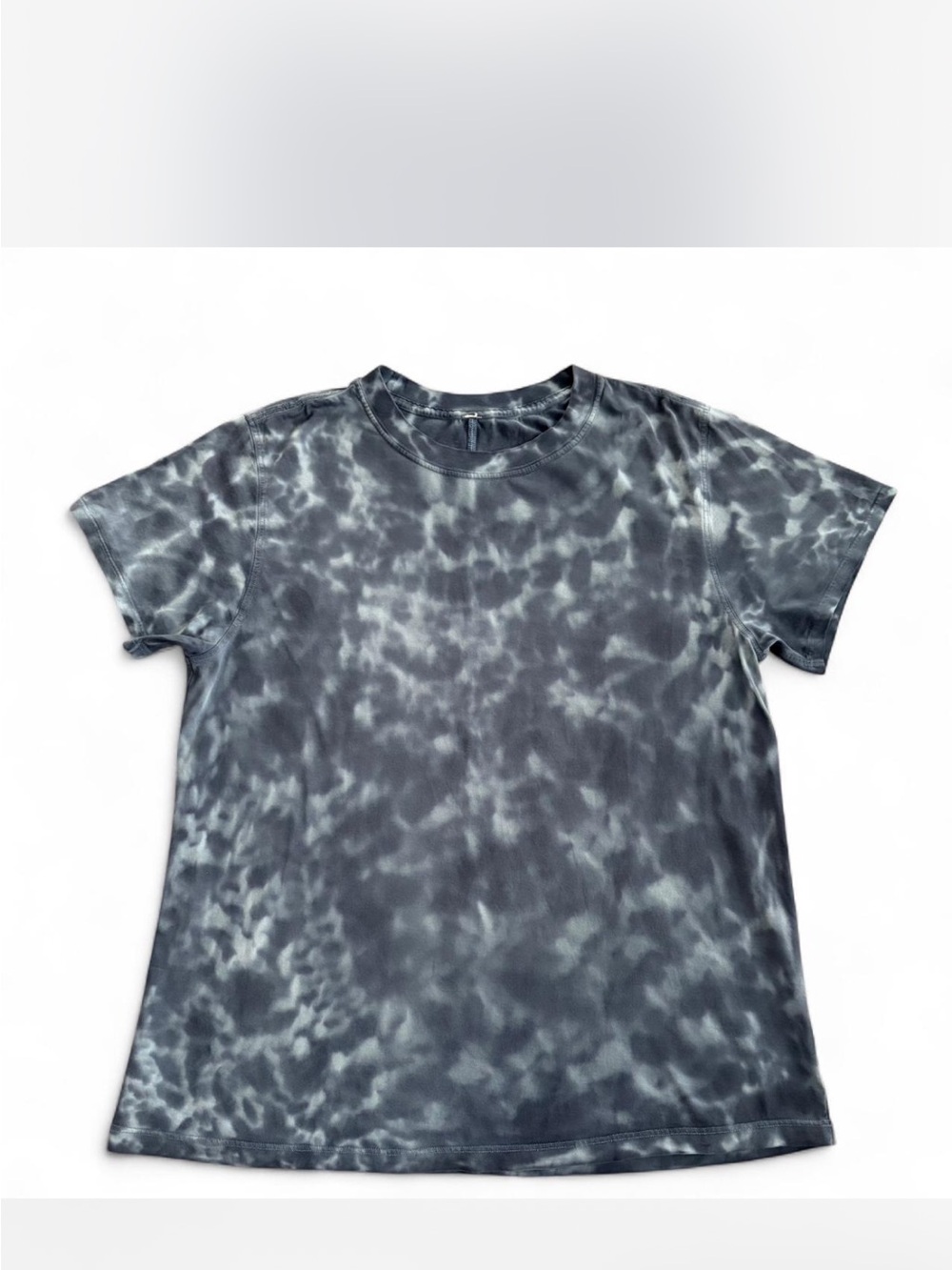 Lululemon All Yours Tee Marmoleado Tie Dye Graphite Grey Blue Size 4